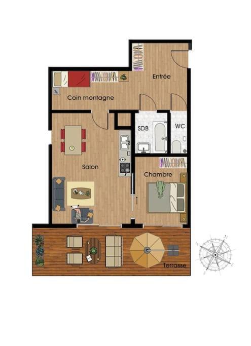 Le Chamroussien - Appartement 1700 Шамрус Екстериор снимка